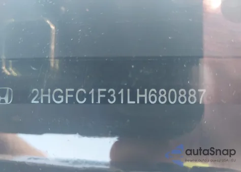 2020 Honda Civic Sedan Ex z USA, uszkodzony, nr VIN 2HGFC1F31LH680887